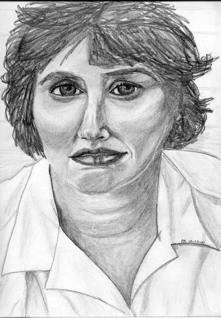 Drawing of Sue by Phyllis Recca