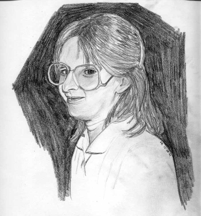 Drawing of Dianne by Phyllis Recca