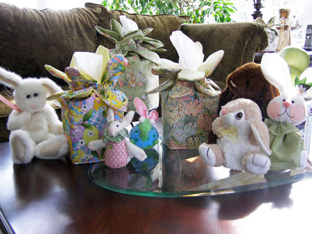 Hand crafted tissue box covers for Spring/Easter
