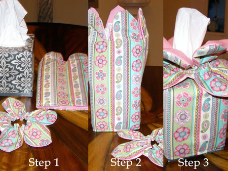Instructions to assemble Tissue Box Covers